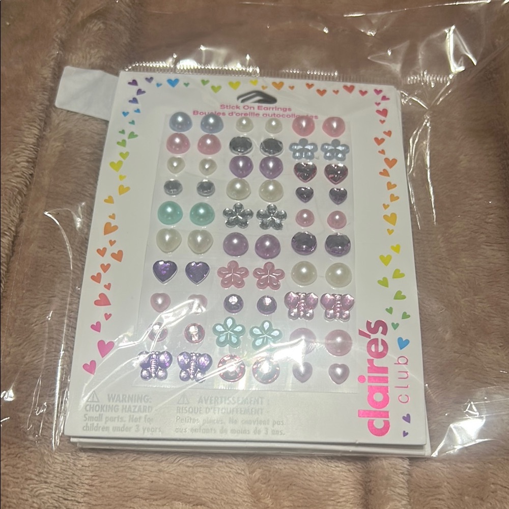 Claire's Multicolor Stick-On Earrings Set